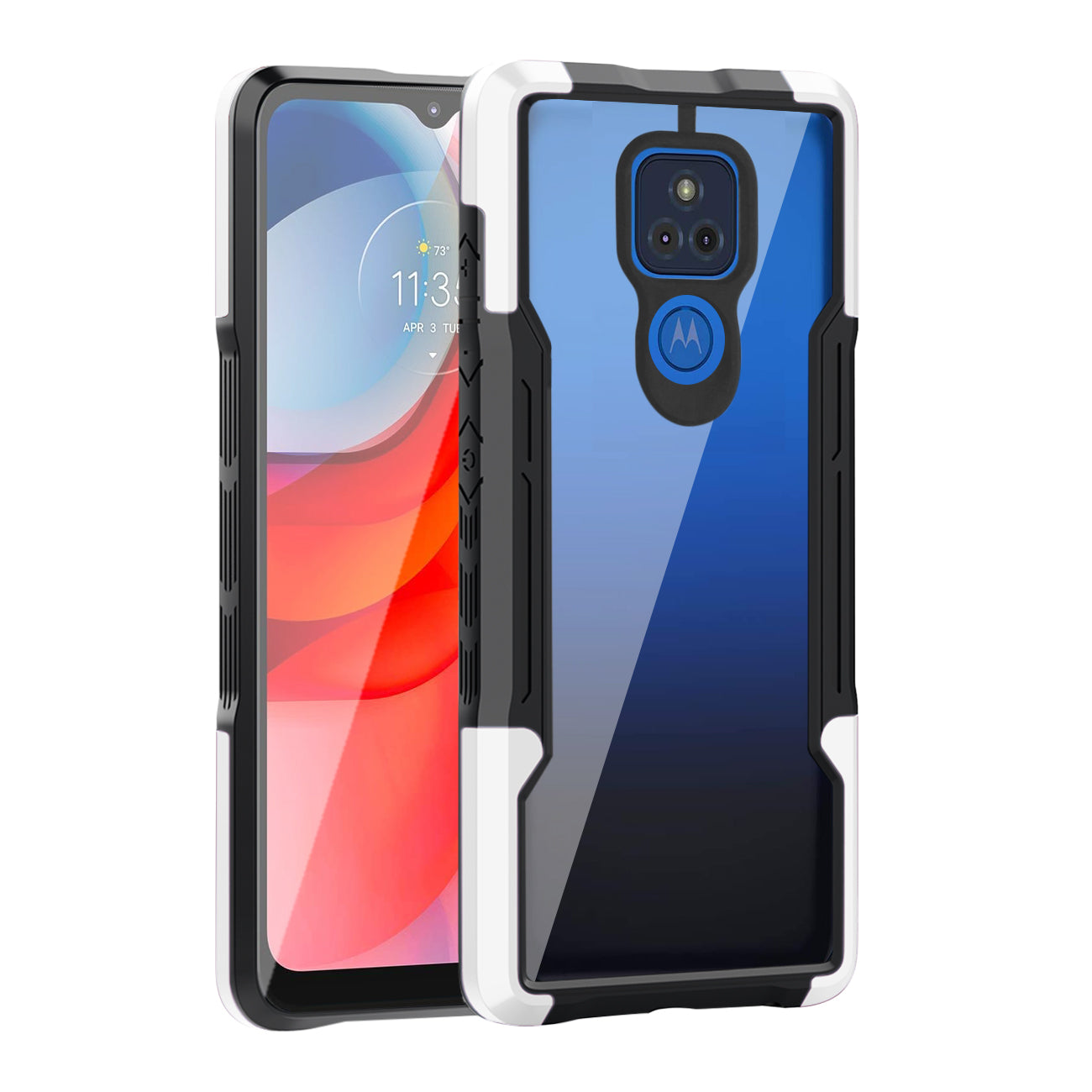 Shockproof Excellent Grip with Silky Feeling for Moto G Play 2021 In White